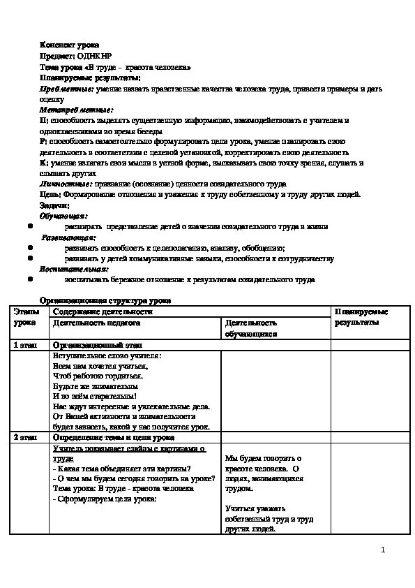 Технологическая карта однкнр. Люди труда 5 класс ОДНКНР. Таблица люди труда 5 класс ОДНКНР. Доделать таблицу ОДНКНР В труде красота человека. Конспект урока по ОДНКНР 5 по теме в труде красота человека.