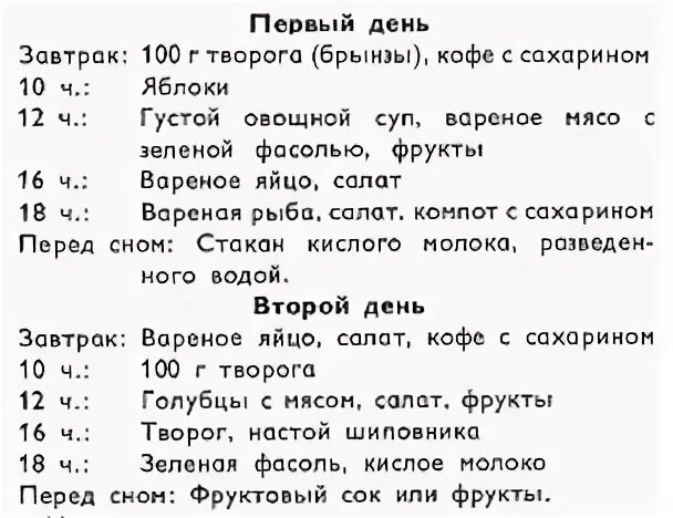 Диета стол 8 на неделю