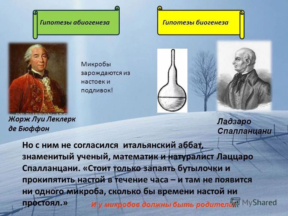 Идея биогенеза исходит из. Идея биогенеза исходит из