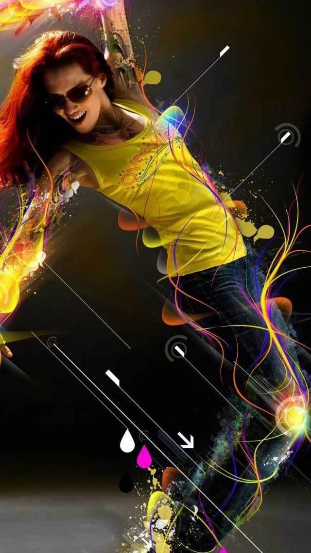 Девушка танцует. Неоновые заставки на телефон. Красивые девушки на телефон. Живые обои танцующая девушка. Девушка танцует диско.