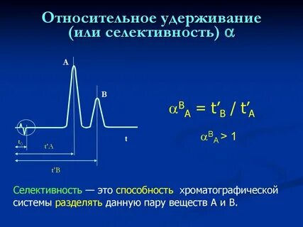 Относительное время удерживания
