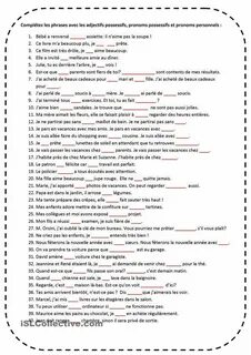 Faites des phrases