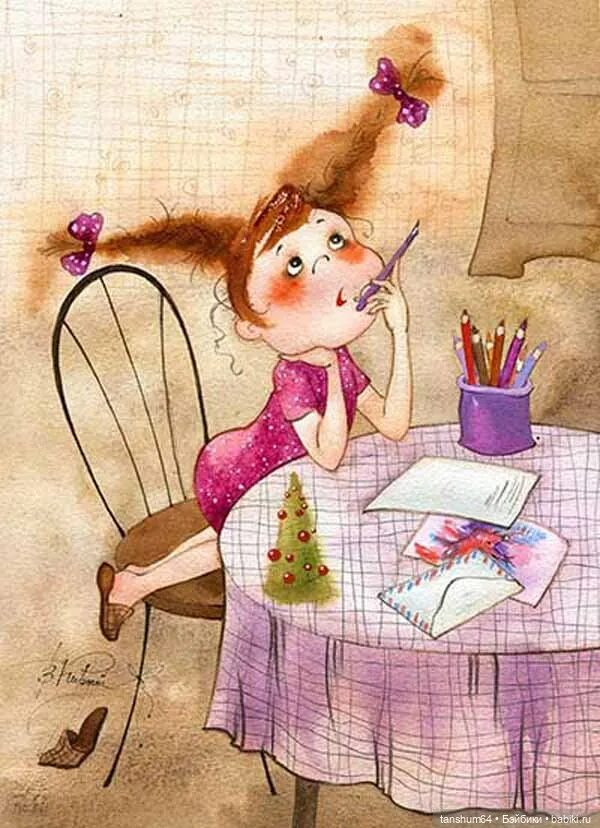 Нарисовать девочку. Смешно нарисовать девочку. Забавные иллюстрации. Мультяшная девушка. Смешно нарисовать девочку.