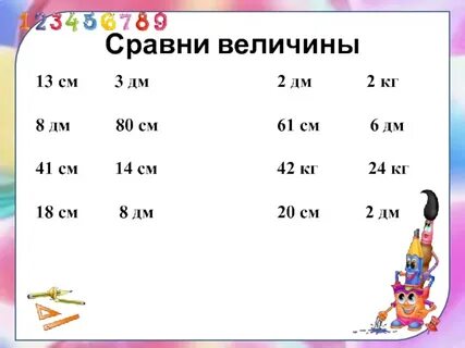 Сравни 18 см 8 см