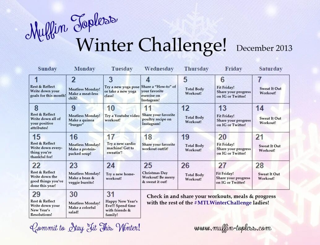 Live is a challenge. Winter challenge. 30 days challenge template. фитнес челлендж на месяц. winter challenge activities.
