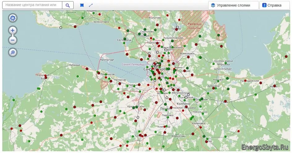 Карта трансформаторных подстанций. Карта ЛЭП СПБ. Схема подстанций Ленэнерго. Подстанции Ленэнерго на карте. Ленэнерго карта сетей.