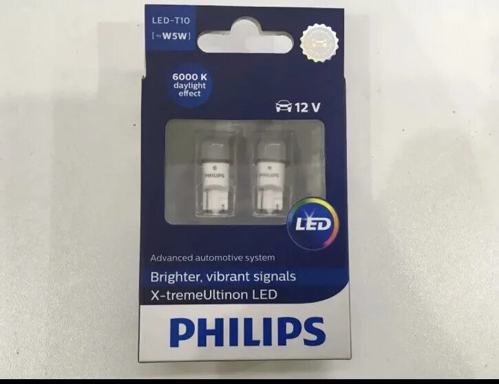 Philips t10 w5w 6000k. Philips x-treme Vision led w5w t10 6000k. Philips x-TREMEULTINON led w5w t10 12v 1w. Светодиоды t10 Philips (2шт). Филипс w5w