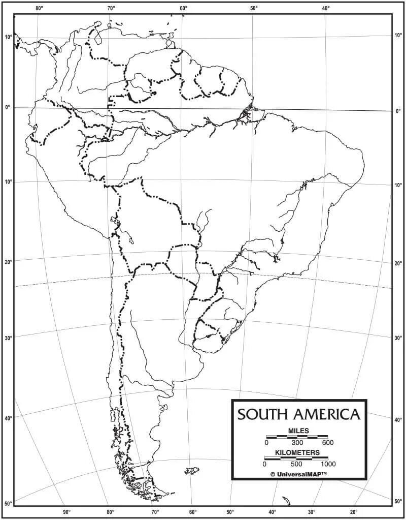 Политическая контурная карта Южной Америки. Политическая карта Южной Америки контурная карта. Политическая контурная карта Южной Америки 7 класс география. Пустая карта Южной Америки.