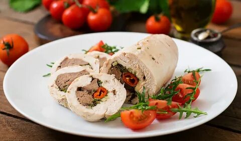 Куриный рулет с куриной печенью рецепт
