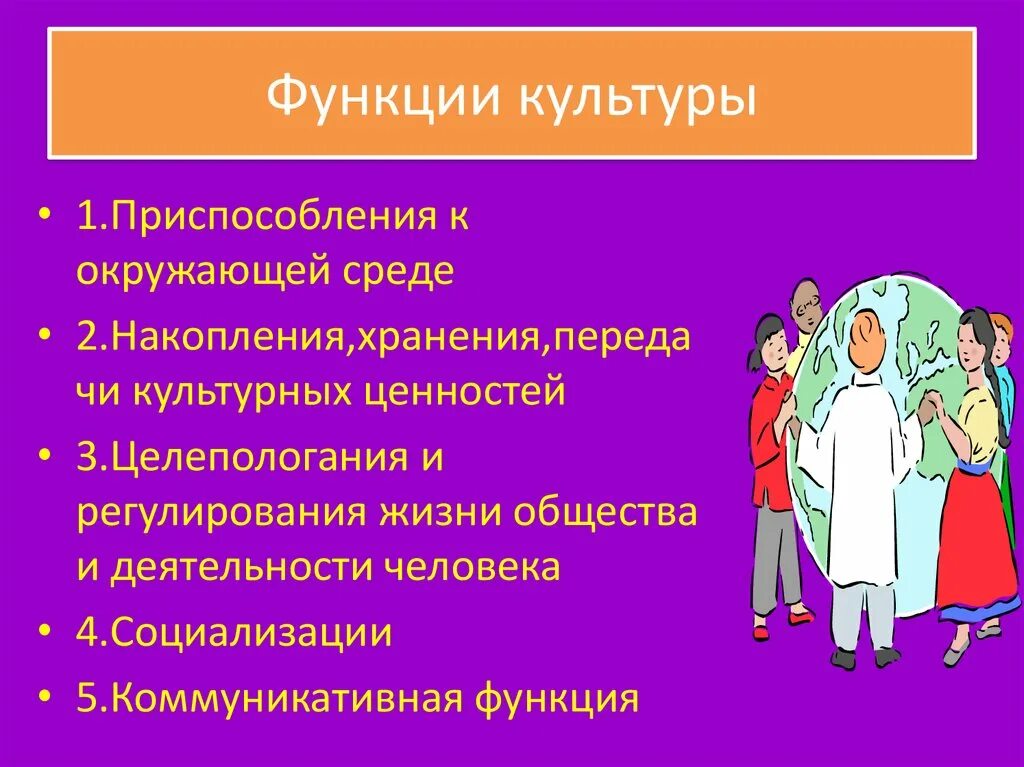 Роль культуры на человека общество