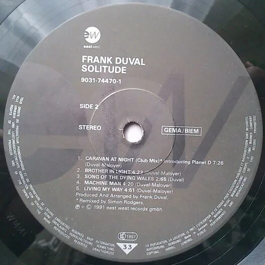 Фрэнк дюваль песни. Frank Duval 1991. Frank Duval Solitude 1991. Solitude Франк дюваль. Electronic Electronic 1991.