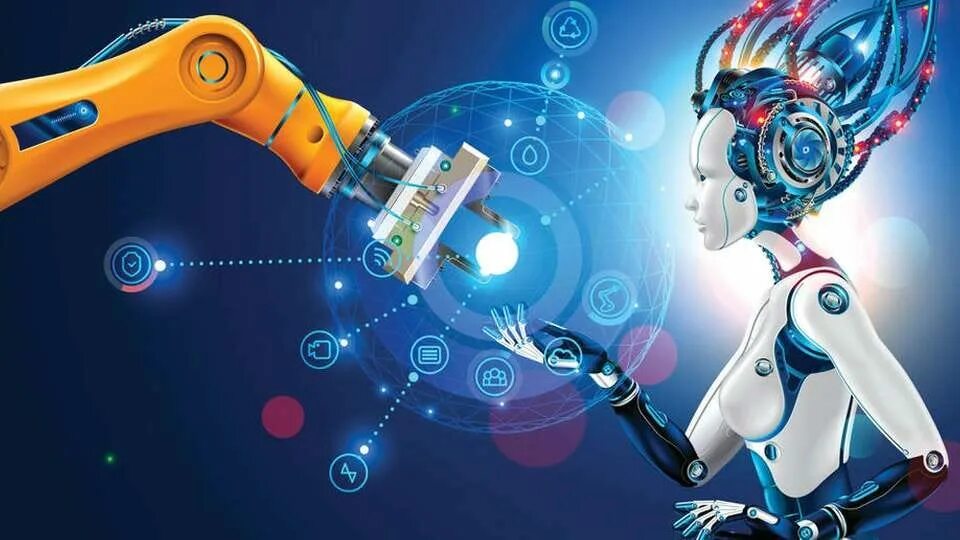 Робот как искусственная самоуправляемая система сообщение. Роботы. робот с искусственным интеллектом. баннер роботы. автоматизация и роботизация.