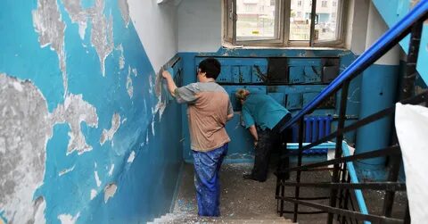 Косметический ремонт подъезда в многоквартирном
