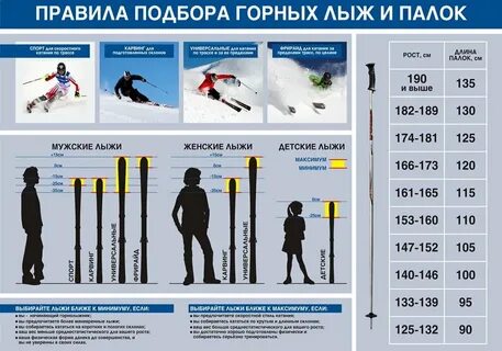 Лыжные палки по росту