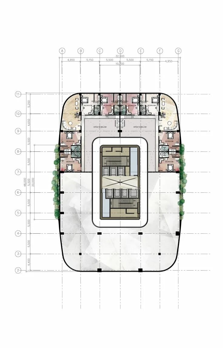 Building layout. Nestone building план. высота этажа архитектура design. building plan. site plan high rise building.