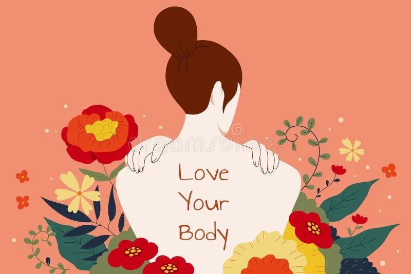 Body positivity poster. Статус счастливой женщины. Плюс сайз вектор. Love to your body. Love to your body.