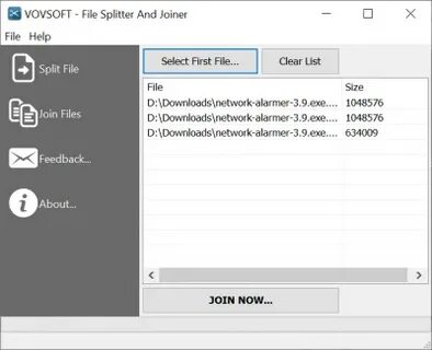 File splitting