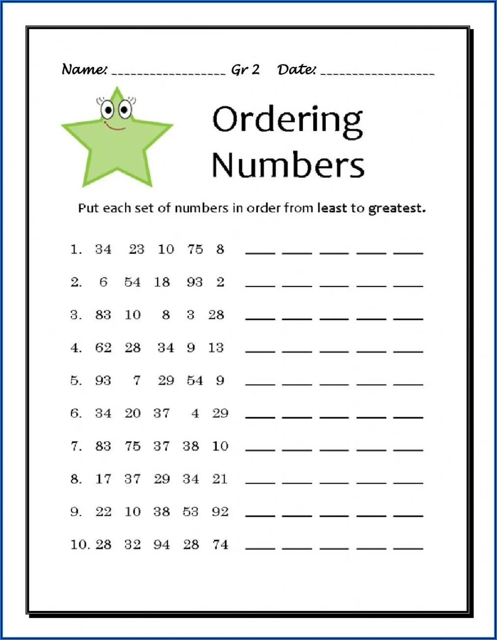 Order number. Ordering numbers.