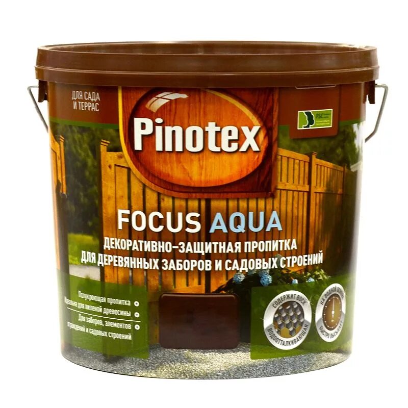 Покрытие для дерева для наружных работ. Pinotex Focus Aqua орех. Пропитка декоративная для защиты древесины Pinotex Focus Aqua Золотая осень. Pinotex Focus Aqua красное дерево. Pinotex Focus, орех, 9 л.