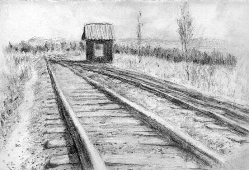 Железная дорога писатель. Железная дорога Некрасов. Железная дорога Некрасов иллюстрации. Линейная перспектива железная дорога шпалы рельсы.