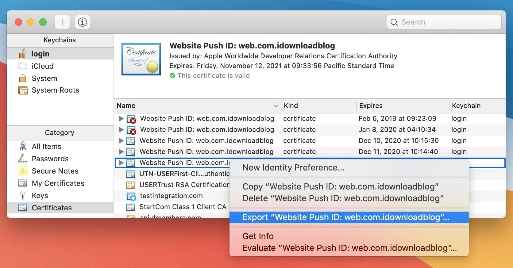 Как продлить сертификат безопасности сайта. Пуш уведомления 2013 году для Safari в os x. Push Certificates and Keys. Push сообщения от автосервиса.