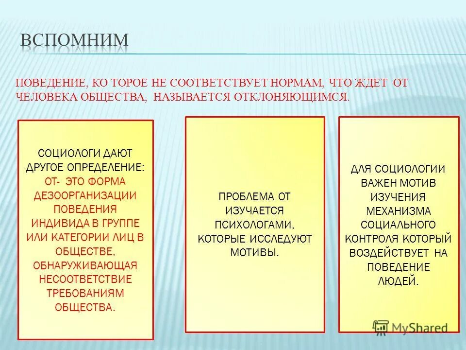 тест по обществознанию отклоняющееся поведение