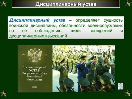 Положения дисциплинарного устава