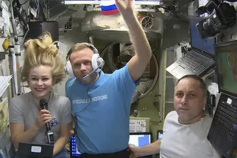 The Soyuz spacecraft returned to Earth with Russian filmmakers: They were in spa