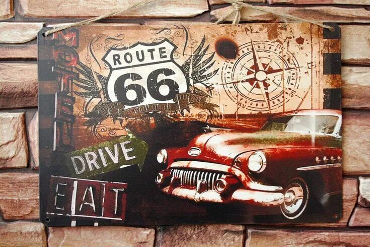 Декор на стену Route 66 Motorcycle Арт 0023 Festima.Ru - частные объявления