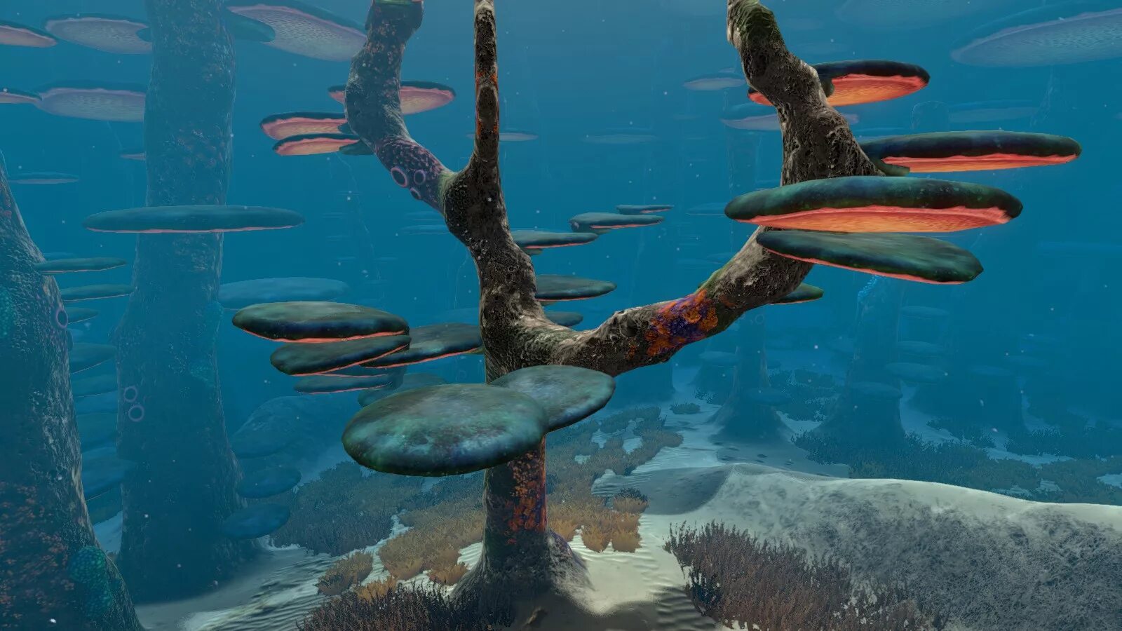 Сабнатика зона куш. Субнаутика грибной лес. Грибной лес subnautica. Грибной биом subnautica. Грибной лес рубин сабнатика.