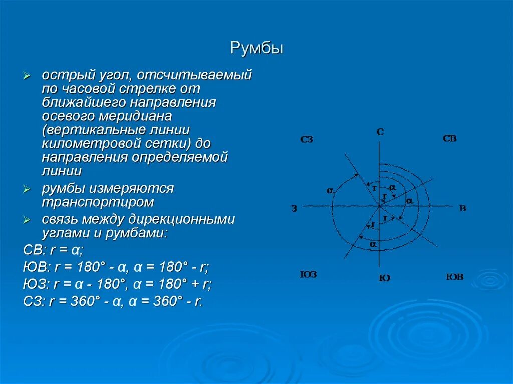 180 по часовой стрелке. Азимут Румб дирекционный угол. Дирекционный угол и Румб в геодезии. Румбы в геодезии. Румб это угол.