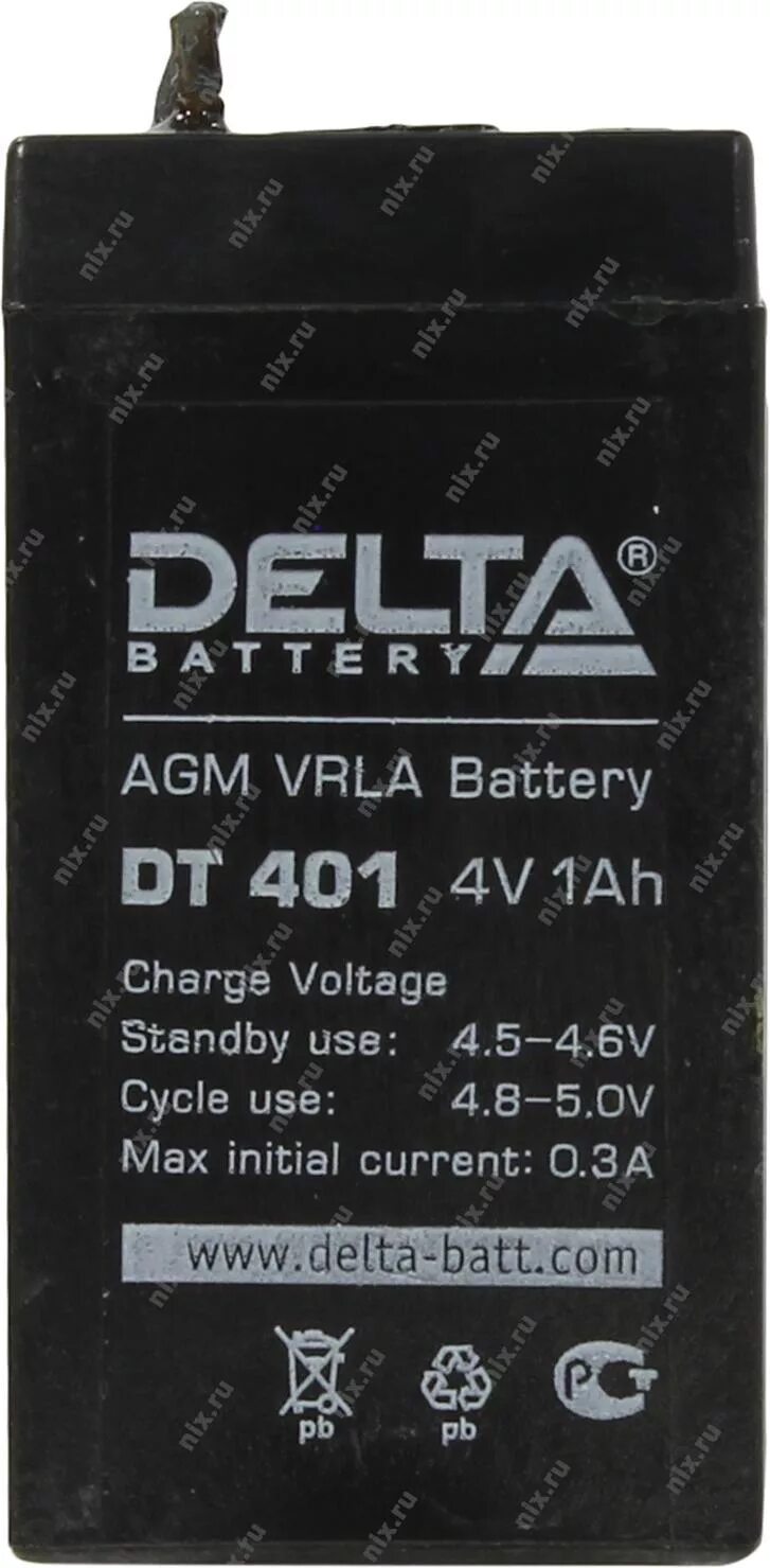 Delta dt 401. Акб 4v 1ah delta dt401. аккумуляторная батарея delta dt 401 (4v  1ah). аккумулятор для фонарей трофи 4в 1.0а.ч delta dt 401. аккумулятор для фонаря трофи.