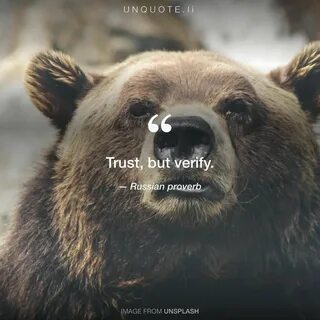 But verify