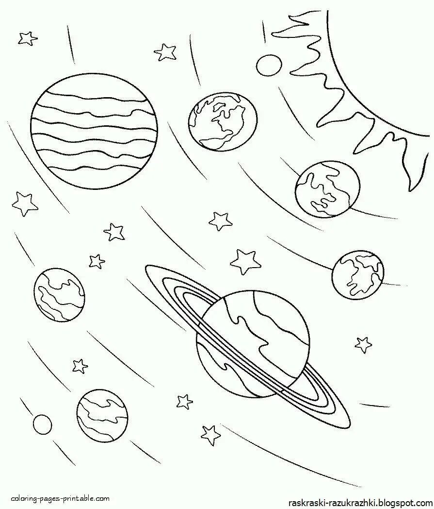 Космос раскраска для детей. Раскраска. В космосе. Планеты раскраска. Планеты раскраска для детей. Легкие рисунки про космос