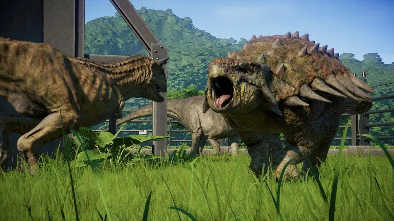 Jurassic world evolution 2 версии. Jurassic World Evolution 1.12.4. Jurassic World Evolution 2. Парк Юрского периода Эволюция. Раджазавр Jurassic World Evolution.