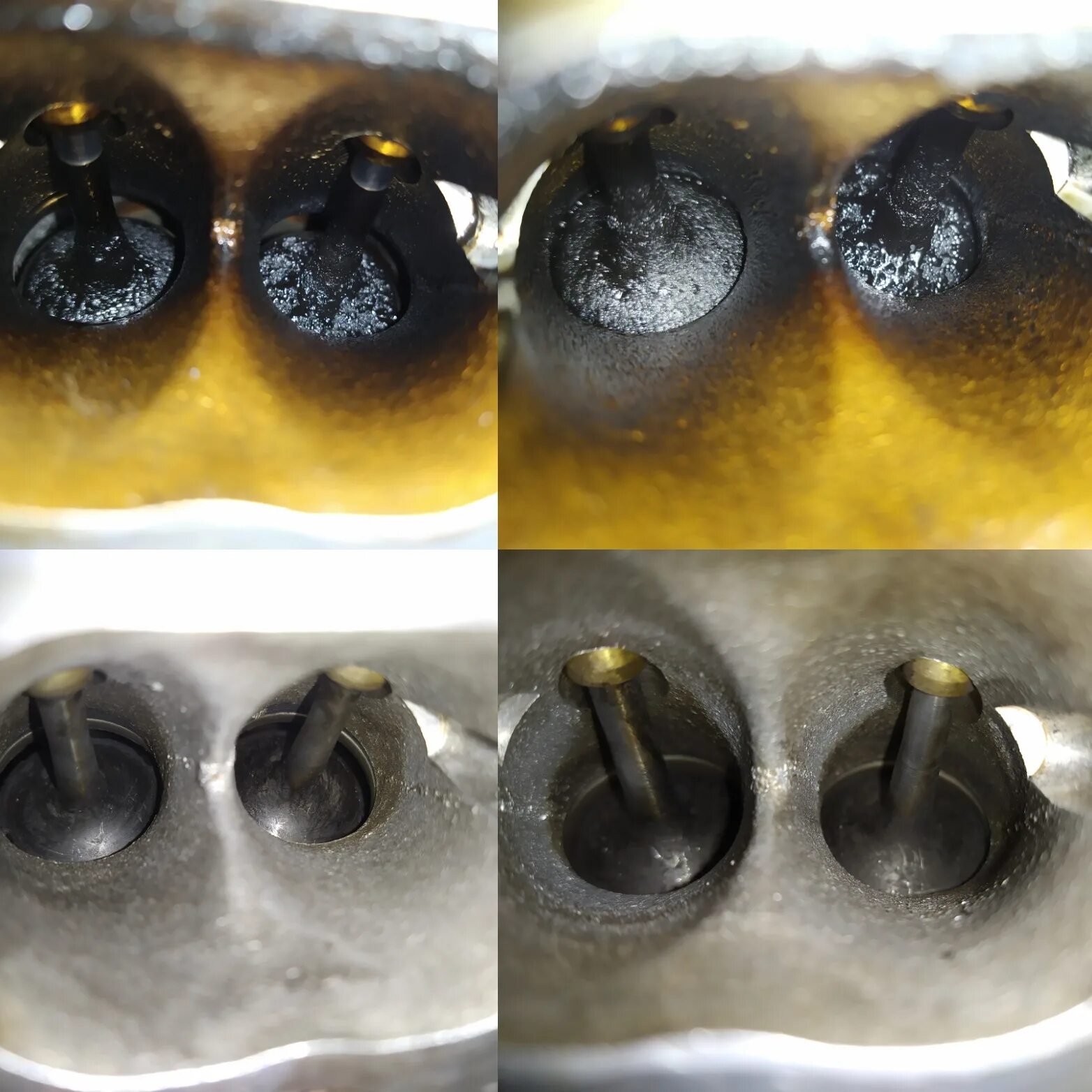 Чем отмыть клапана. Чистка клапанов и впускного коллектора Оптима 2,4. Tiguan нагар на клапанах. Промывка клапанов. Очистка клапанов от нагара.