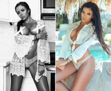 Toochi Kash reveals an impressive cleavage in plunging white shirt and skim...