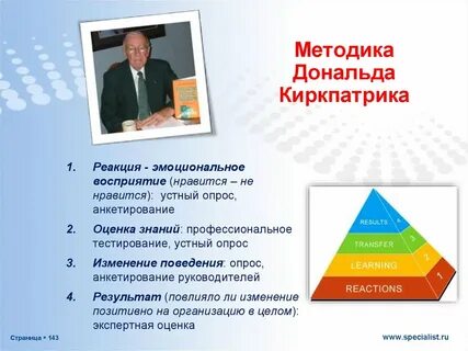Киркпатрик уровни эффективности обучения