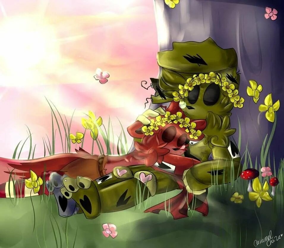 Springtrap x. Спрингтрап caramelcraze. caramelcraze springtrap и фокси любовь. спрингтрап и фокси caramelcraze. caramelcraze foxy и спрингтрап.