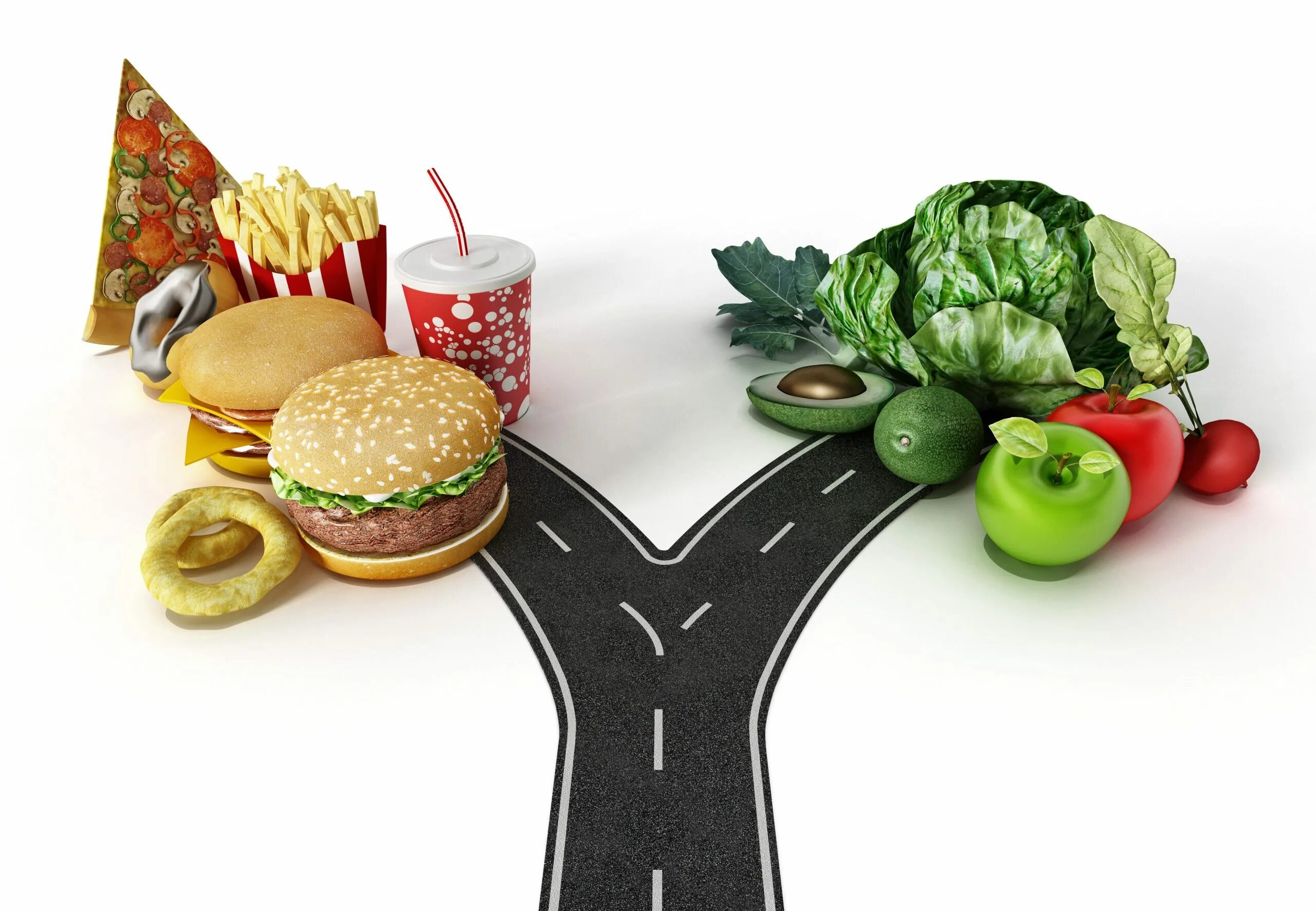 Keep a diet. Здоровая и нездоровая еда. Вредная еда. Здоровое питание. Фаст фуд и правильное питание.