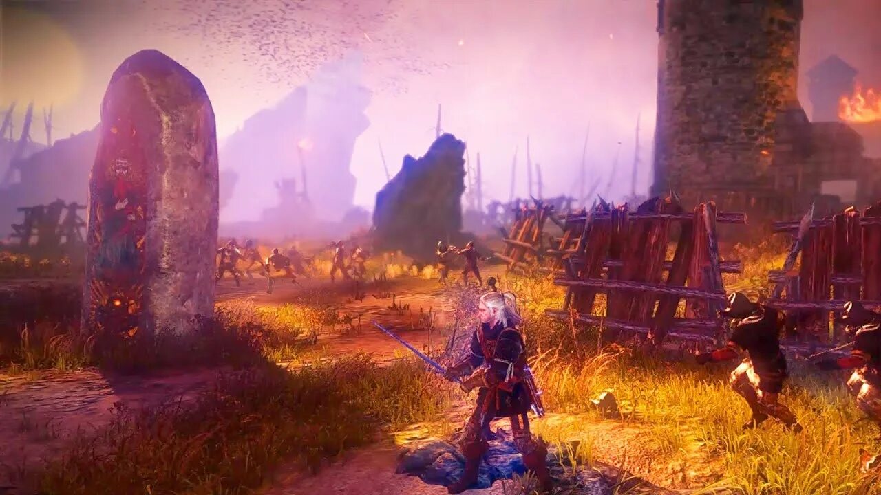 Битва ведьмак 2. Верген ведьмак. the witcher 2 верген. поле боя ведьмак 2 убийцы королей. поле битвы ведьмак 2.