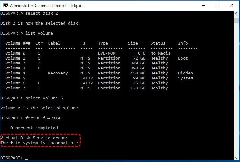 Форматировать ext4. Diskpart list vol. ext4 размер кластера по умолчанию. format disk cmd. gpt windows 7 формать диск fat 32.