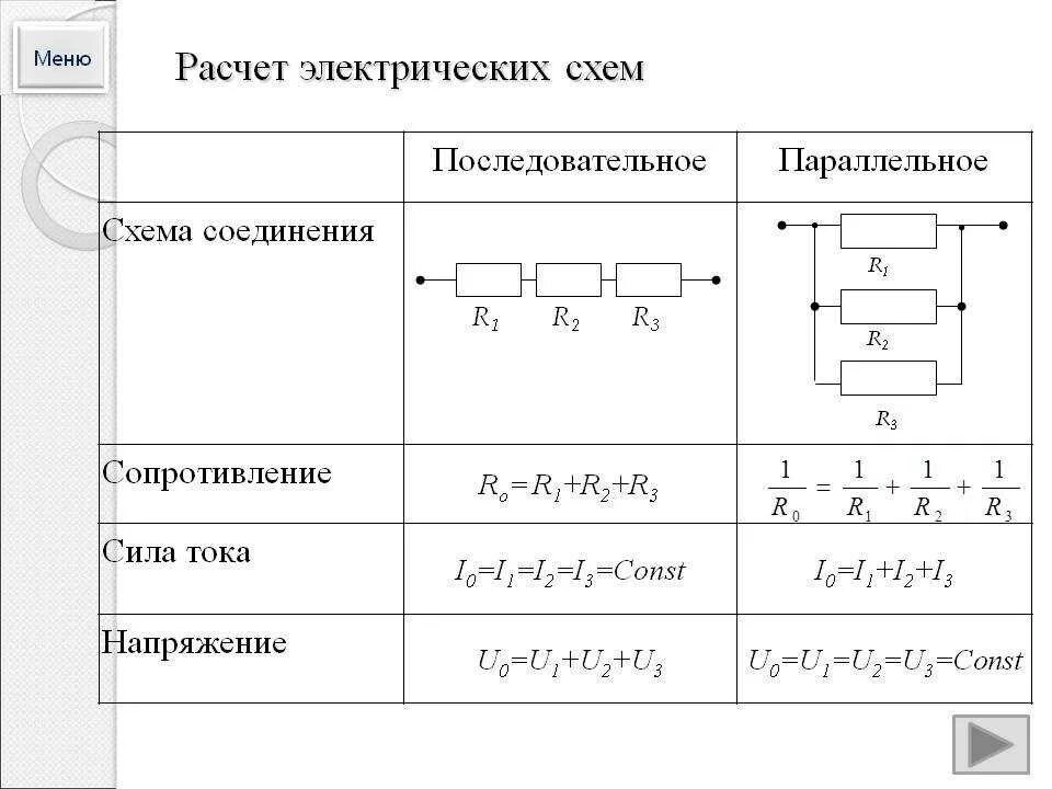 Калькулятор последовательного соединения