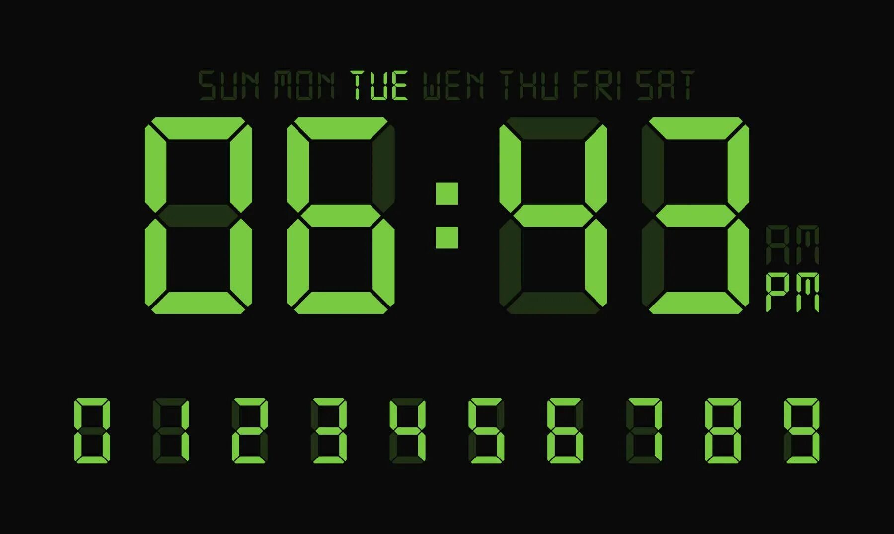 Electronic numbers. Циферблат электронных часов. Display number. Электронная цифра нуль. Electronic numbers.