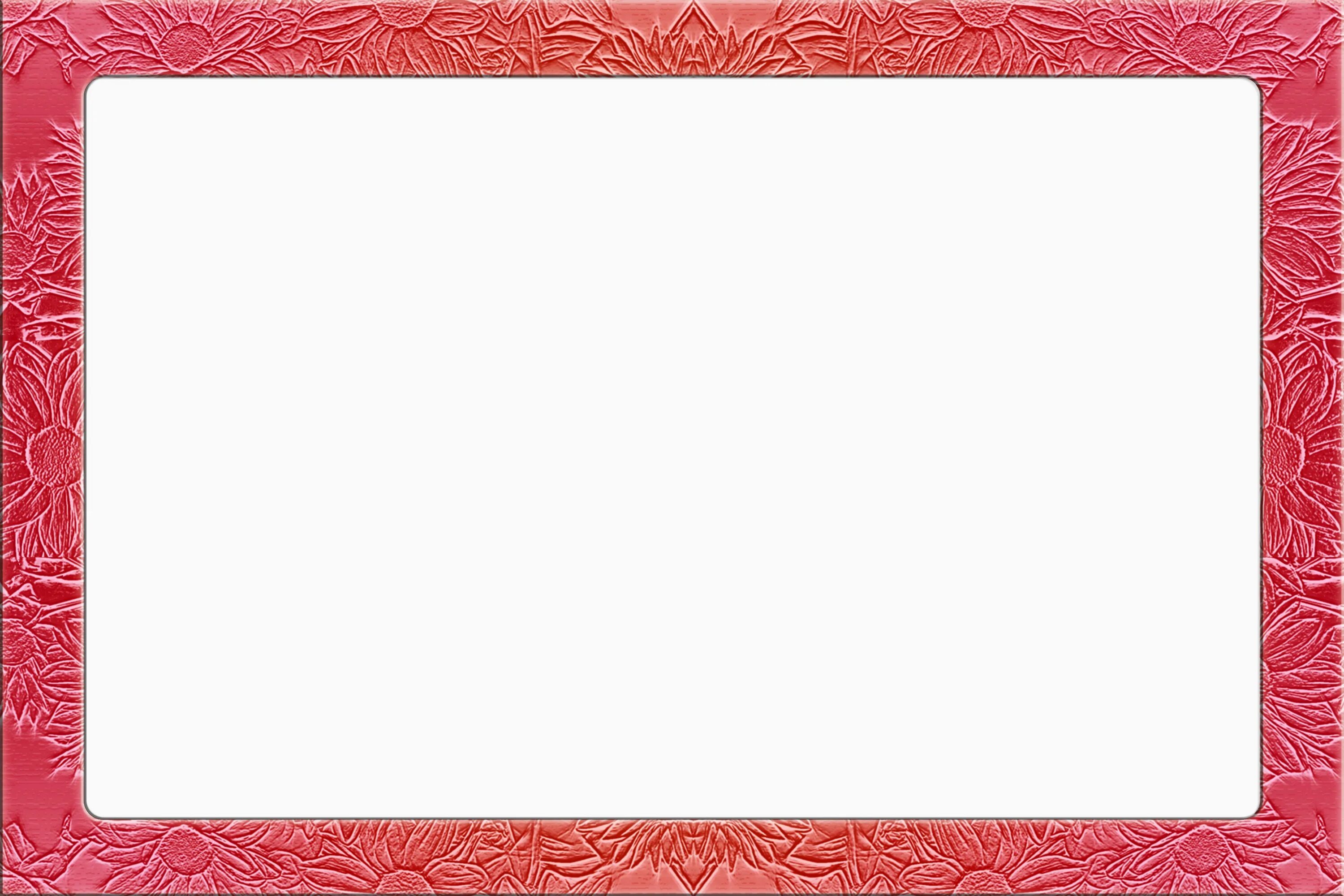 Simple Red Transparent Frame - Bingkai Foto Besar - (600x450) Png Clipart Downlo