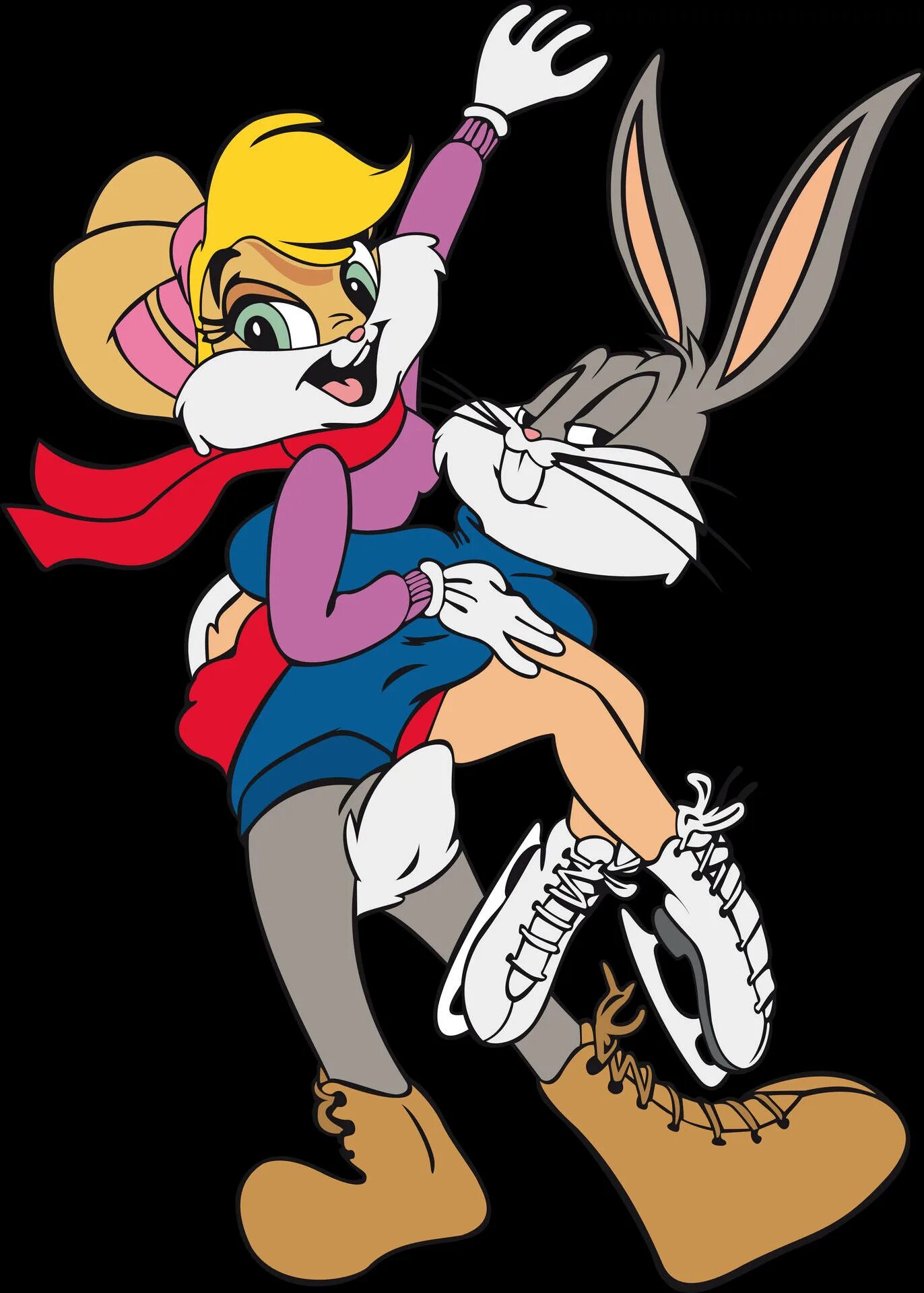 Ксанни банни нападение. Багз Банни Дисней. Bugs Bunny and Lola Bunny.