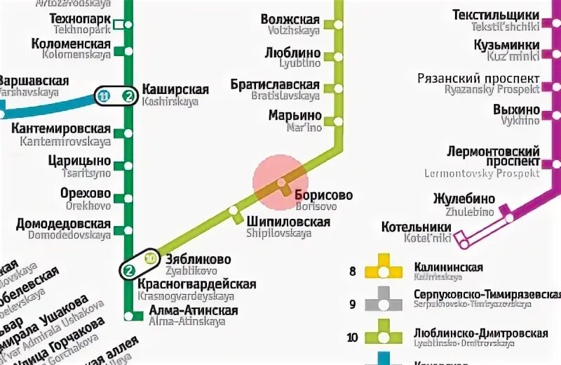 Коломенское какое метро. Метро Борисово на карте метрополитена. Станция метро Борисово на схеме. М Борисово на карте метро. Метро Борисово на карте метро Москвы.