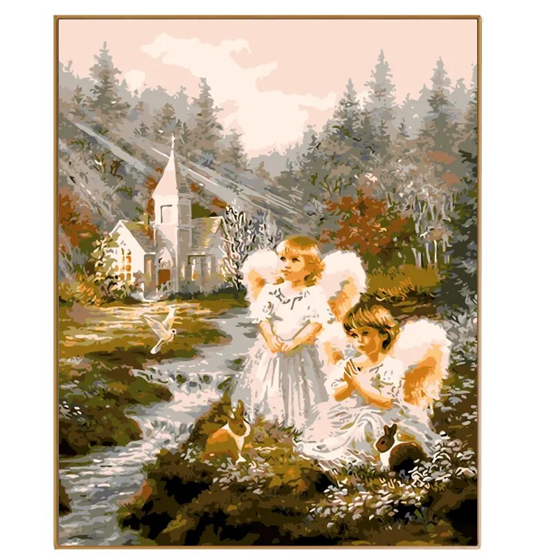 ангел хранитель хи-йерет. художник дона генсингер. летящий ангел. анлел. живопись ангел george hillyard.