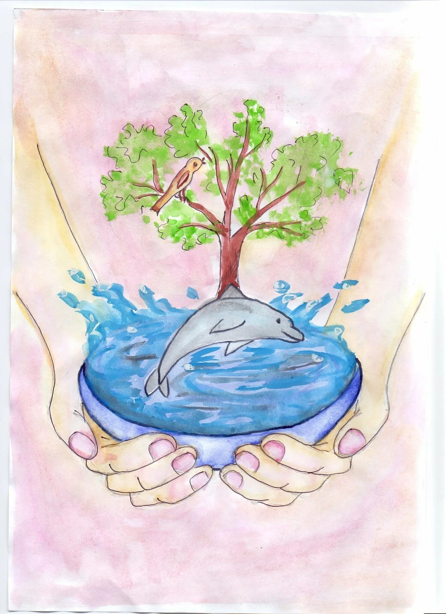 Нарисовать воду 2 класс окружающий мир. Рисунок на тему экология. Рисование на тему вода. Экология детские рисунки. Детский рисунок на тему экология.