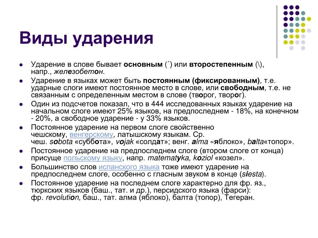 Ударение в слове врач. Понятие ударение виды. Виды ударений. Типы ударения в разных языках. Виды ударений в языках.